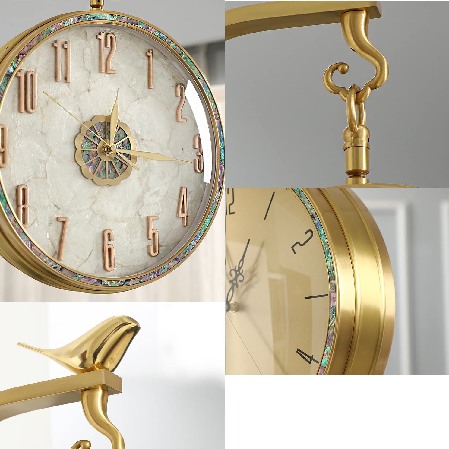 Amazon.com: ERTTGWGF Brass Double Sided, Modern 3D Rotating Wall